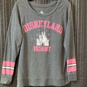 Disney  parks Gray and Pink Sweatshirt with Disneyland Graphic